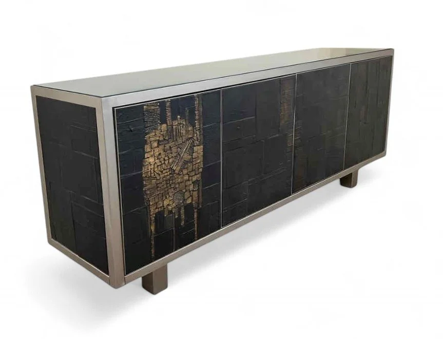 Encore Furniture Gallery-1970s Brutalist Pia Manu Sculpted Slate